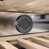 ZLINE Autograph Edition 18 in. 9.0 cu. ft. Triple Zone 68 Bottle Panel Ready Right Hinge Column Wine Cooler with Polished Gold Accents (RBCWVRZ-18-G)
