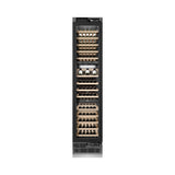 ZLINE Autograph Edition 18 in. 9.0 cu. ft. Triple Zone 68 Bottle Panel Ready Right Hinge Column Wine Cooler with Matte Black Accents (RBCWVRZ-18-MB)