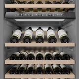 ZLINE Autograph Edition 24 in. 12.4 cu. ft. Triple Zone 100 Bottle Panel Ready Column Wine Cooler with Matte Black Accents (RBCWVZ-24-MB)