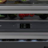 ZLINE Autograph Edition 36 in. 19.8 cu. ft. Panel Ready Built-In Bottom Freezer Refrigerator with Water Dispenser and Ice Maker with Graphite Gray Interior and Matte Black Accents (GRBITZ-36-MB)