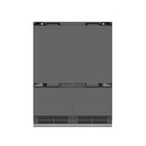 ZLINE Autograph Edition 60 in. 32.2 cu. ft. Panel Ready French Door Built-In Bottom Freezer Refrigerator with Water Dispenser and Ice Maker with Graphite Gray Interior and Polished Gold Accents (GRBIVZ-60-G)