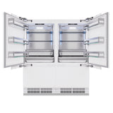 ZLINE 72 in. 39.6 cu. ft. Panel Ready French Door Built-In Bottom Freezer Refrigerator with Water Dispensers and Ice Makers (RBIT-72)