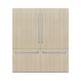 ZLINE 72 in. 39.6 cu. ft. Panel Ready French Door Built-In Bottom Freezer Refrigerator with Water Dispensers and Ice Makers (RBIT-72)