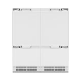 ZLINE Autograph Edition 72 in. 39.6 cu. ft. Panel Ready French Door Built-In Bottom Freezer Refrigerator with Water Dispensers and Ice Makers and Champagne Bronze Accents (RBITZ-72-CB)