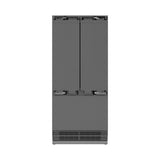 ZLINE 36 in. 19.6 cu. ft. Panel Ready French Door Built-In Bottom Freezer Refrigerator with Water Dispenser and Ice Maker with Stainless Steel Interior (SRBIV-36)