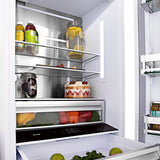 ZLINE 60 in. 32.2 cu. ft. French Door Built-In Bottom Freezer Refrigerator with Water Dispensers and Ice Makers in Satin Stainless Steel (RBIV-SN-60)