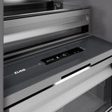 ZLINE 24 in. 12.4 cu. ft. Column Freezer in Stainless Steel with Graphite Gray Interior (RCFV-304-24)