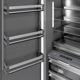 ZLINE 18 in. 8.6 cu. ft. Left Hinge Column Freezer in Stainless Steel with Graphite Gray Interior (RCFVL-304-18)