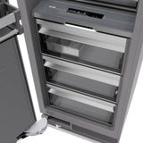 ZLINE 18 in. 8.6 cu. ft. Left Hinge Column Freezer in Stainless Steel with Graphite Gray Interior (RCFVL-304-18)