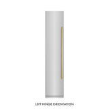 ZLINE Autograph Edition 18 in. 8.6 cu. ft. Left Hinge Column Freezer in Stainless Steel with Graphite Gray Interior and Polished Gold Accents (RCFVLZ-30418-G)