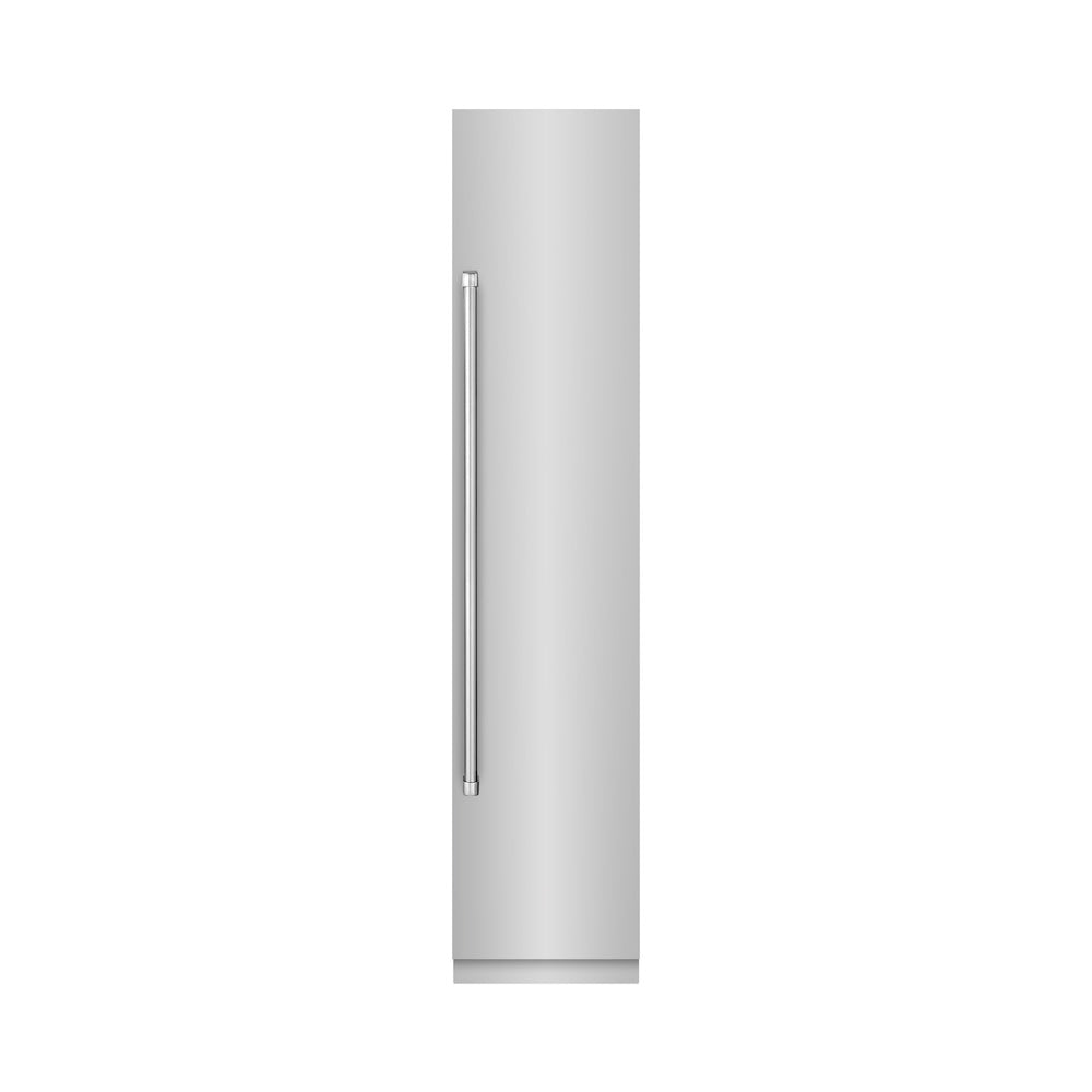 ZLINE 18 in. 8.6 cu. ft. Right Hinge Column Freezer in Stainless Steel with Graphite Gray Interior (RCFVR-304-18)