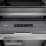 ZLINE Autograph Edition 24 in. 12.4 cu. ft. Column Freezer in Stainless Steel with Graphite Gray Interior and Polished Gold Accents (RCFVZ-304-24-G)