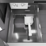ZLINE Autograph Edition 24 in. 12.4 cu. ft. Column Freezer in Stainless Steel with Graphite Gray Interior and Matte Black Accents (RCFVZ-304-24-MB)