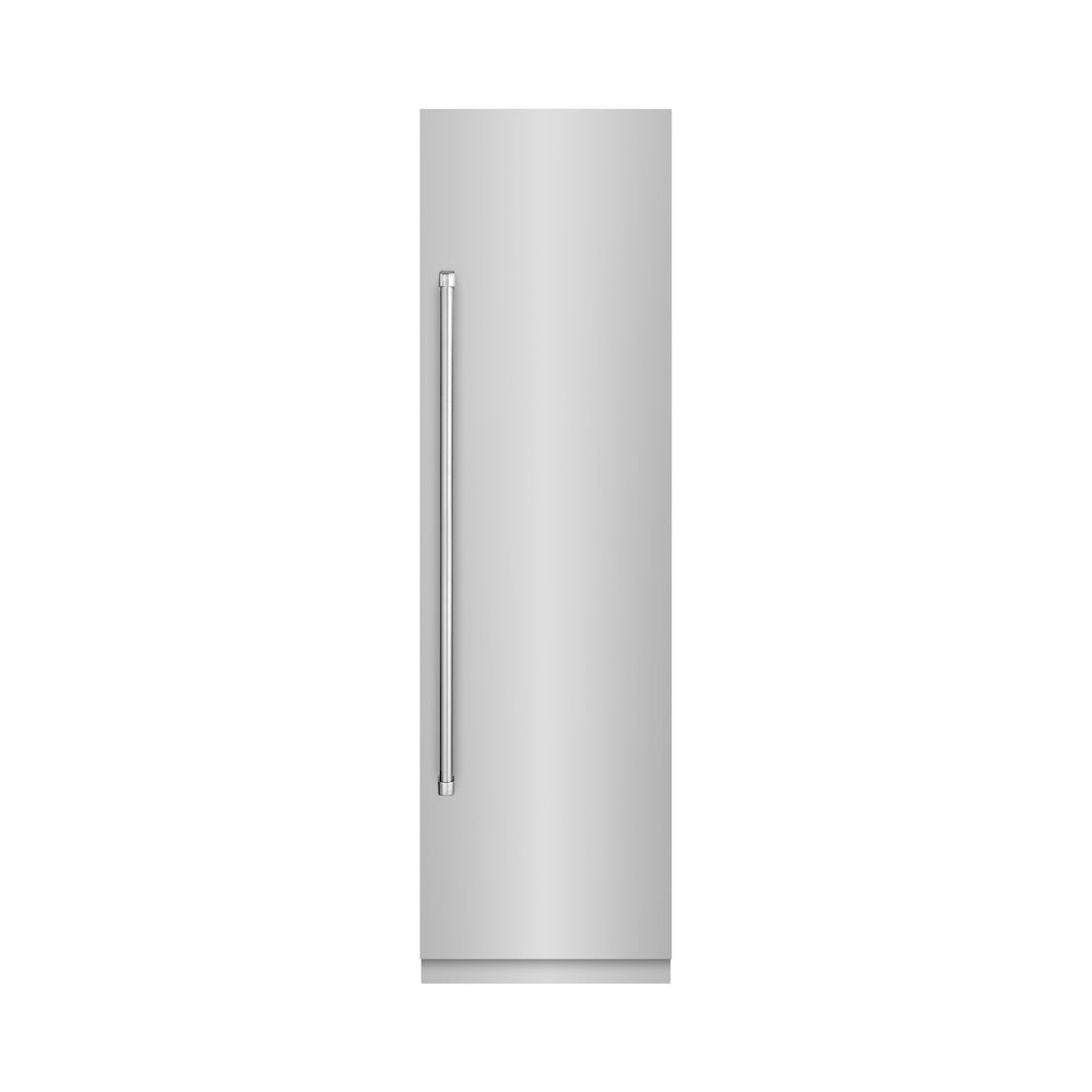 ZLINE 24 in. 12.5 cu. ft. Column Refrigerator in Stainless Steel with Graphite Gray Interior (RCRV-304-24)
