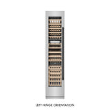 ZLINE Autograph Edition 18 in. 9.0 cu. ft. Triple Zone 68 Bottle Left Hinge Column Wine Cooler in Stainless Steel with Matte Black Accents (RCWVLZ-30418-MB)