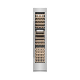 ZLINE 18 in. 9.0 cu. ft. Triple Zone 68 Bottle Right Hinge Column Wine Cooler in Stainless Steel (RCWVR-304-18)