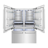 ZLINE 60 in. 32.2 cu. ft. French Door Built-In Bottom Freezer Refrigerator with Water Dispensers and Ice Makers in Stainless Steel (RBIV-304-60)