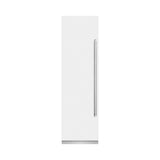 ZLINE 24 in. 12.4 cu. ft. Column Freezer in White Matte with Graphite Gray Interior (RCFV-WM-24)