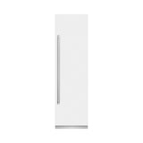 ZLINE 24 in. 12.5 cu. ft. Column Refrigerator in White Matte with Graphite Gray Interior (RCRV-WM-24)