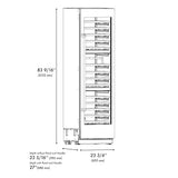 ZLINE 24 in. 12.4 cu. ft. Triple Zone 100 Bottle Column Wine Cooler in White Matte (RCWV-WM-24)