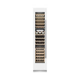 ZLINE 18 in. 9.0 cu. ft. Triple Zone 68 Bottle Left Hinge Column Wine Cooler in White Matte (RCWVL-WM-18)