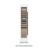 ZLINE Autograph Edition 18 in. 9.0 cu. ft. Triple Zone 68 Bottle Left Hinge Column Wine Cooler in White Matte with Matte Black Accents (RCWVLZ-WM-18-MB)