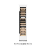 ZLINE Autograph Edition 18 in. 9.0 cu. ft. Triple Zone 68 Bottle Right Hinge Column Wine Cooler in White Matte with Matte Black Accents (RCWVRZ-WM-18-MB)