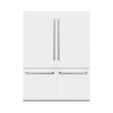 ZLINE 60 in. 32.2 cu. ft. French Door Built-In Bottom Freezer Refrigerator with Water Dispensers and Ice Makers in White Matte (RBIV-WM-60)