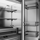 ZLINE 36 in. 19.6 cu. ft. French Door Built-In Bottom Freezer Refrigerator with Water Dispenser and Ice Maker in White Matte with Stainless Steel Interior (SRBIV-WM-36)