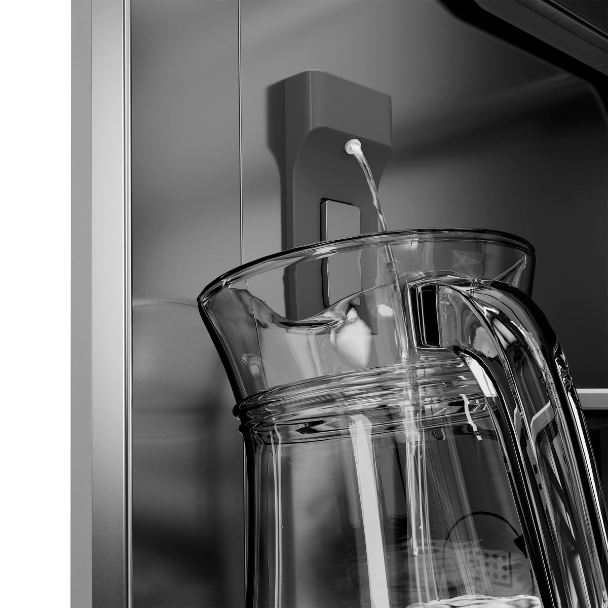 ZLINE Autograph Edition 36 in. 19.6 cu. ft. French Door Built-In Bottom Freezer Refrigerator with Water Dispenser and Ice Maker in White Matte with Stainless Steel Interior and Matte Black Accents (SRBIVZ-WM-36-MB)