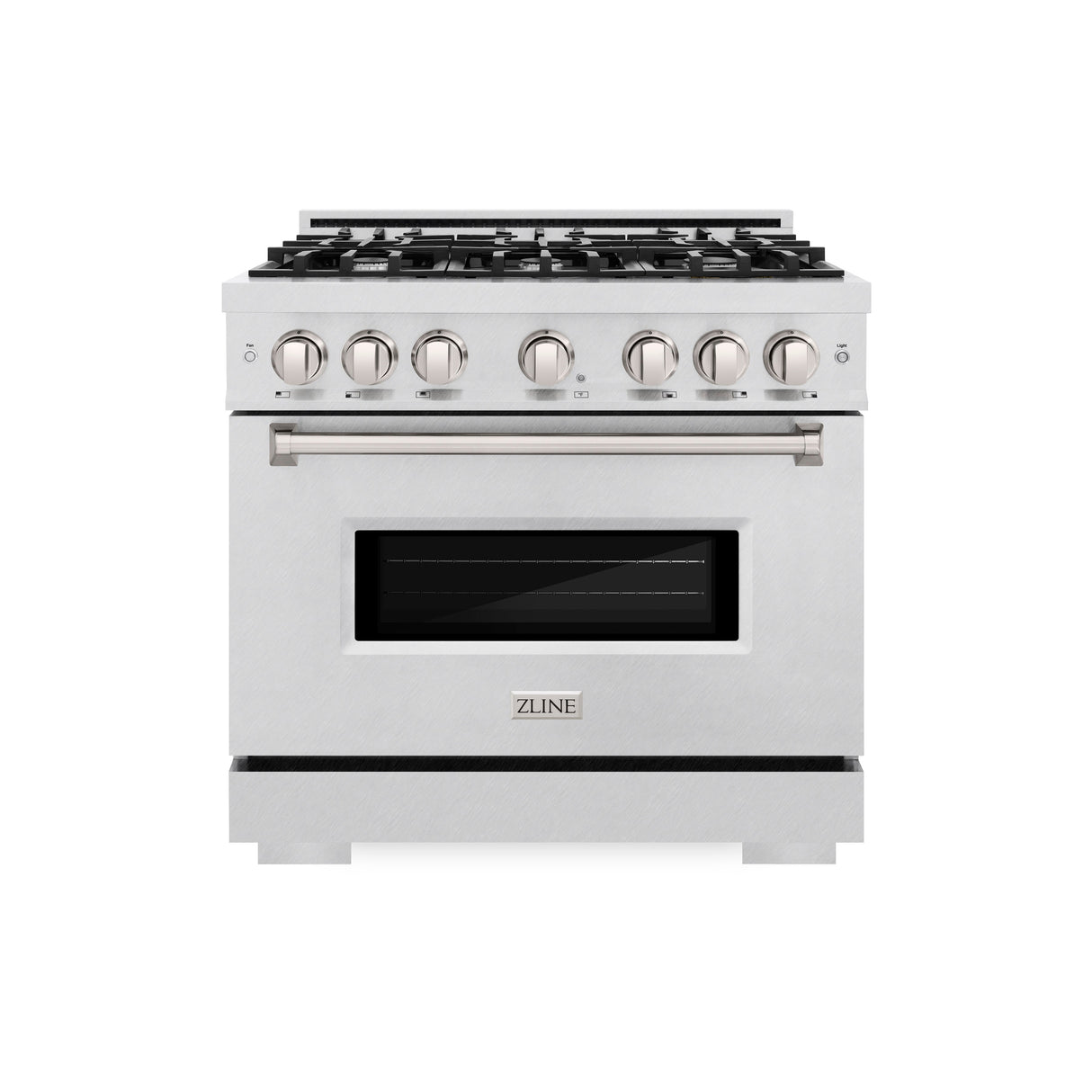 ZLINE 36 in. 5.2 cu. ft. Classic Dual Fuel Range with 6 Burner Gas Cooktop and Electric Convection Oven in Satin Stainless Steel (CDRS-36)