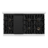 ZLINE 48 in. 6.7 cu. ft. Classic Double Oven Dual Fuel Range in Satin Stainless Steel with 8 Brass Burners (CDRS-BR-48)