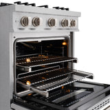 ZLINE 30 in. 4.2 cu. ft. Classic Gas Range with 4 Burner Cooktop and Convection Gas Oven in Satin Stainless Steel (CGRS-30)