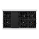 ZLINE 48 in. 6.7 cu. ft. Classic Double Oven Gas Range with 8 Burner Cooktop in Satin Stainless Steel (CGRS-48)