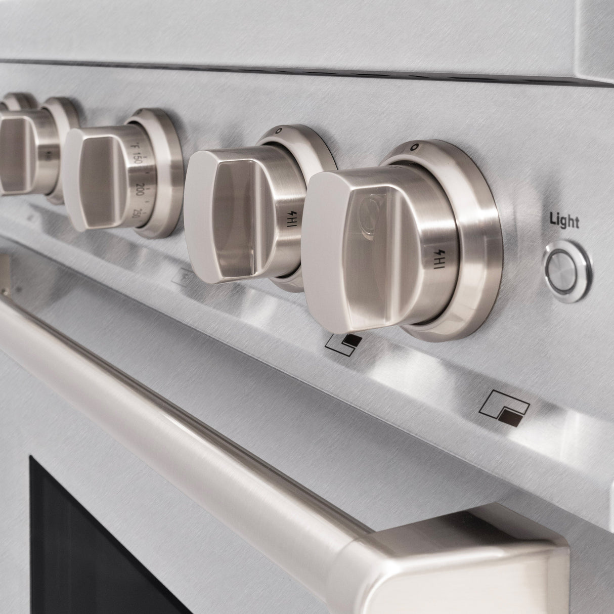 ZLINE 30 in. 4.2 cu. ft. Classic Gas Range with Convection Gas Oven in Satin Stainless Steel with 4 Brass Burners (CGRS-BR-30)