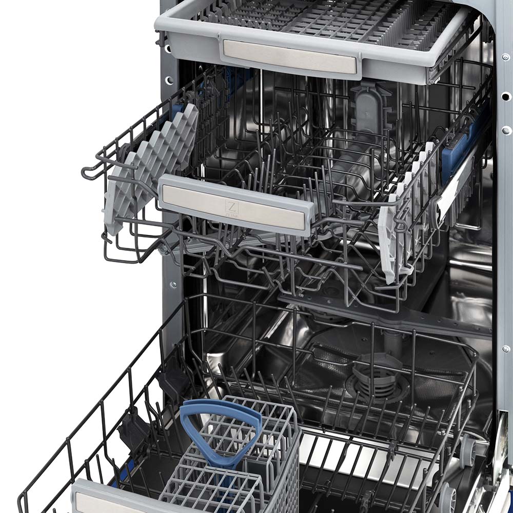ZLINE 18 in. Tallac Series 3rd Rack Top Control Built-In Dishwasher in Copper with Stainless Steel Tub, 51dBa (DWV-C-18)
