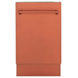 ZLINE 18 in. Tallac Series 3rd Rack Top Control Built-In Dishwasher in Copper with Stainless Steel Tub, 51dBa (DWV-C-18)