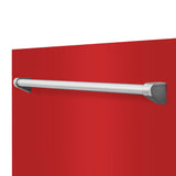 ZLINE 24" Monument Dishwasher Panel in Red Matte with Traditional Handle (DPMT-RM-24)