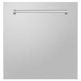 ZLINE 24" Monument Dishwasher Panel in Stainless Steel with Traditional Handle (DPMT-304-24)
