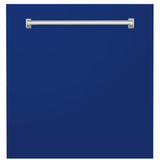 ZLINE 24" Monument Dishwasher Panel in Blue Gloss with Traditional Handle (DPMT-BG-24)