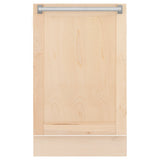 ZLINE 18" Tallac Dishwasher Panel in Unfinished Wood with Traditional Handle (DPV-UF-18)