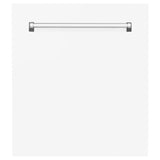 ZLINE 24" Tallac Dishwasher Panel in White Matte with Traditional Handle (DPV-WM-24)