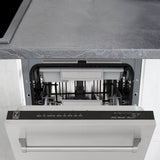 ZLINE 18 in. Tallac Series 3rd Rack Top Control Built-In Dishwasher in Stainless Steel and Traditional Handle, 51dBa (DWV-304-18)