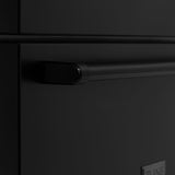 ZLINE 36 in. 21.6 cu. ft. Counter-Depth French Door Refrigerator with Water and Ice Dispenser with Extra Water Filter in Fingerprint-Resistant Black Stainless Steel (RFM-W-WF-36-BS)