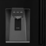 ZLINE 36 in. 21.6 cu. ft. Counter-Depth French Door Refrigerator with Water and Ice Dispenser in Fingerprint-Resistant Black Stainless Steel (RFM-W-36-BS)