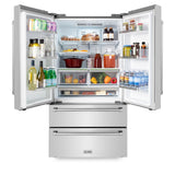 ZLINE 36 in. 22.5 cu. ft. Counter-Depth French Door Refrigerator with Ice Maker in Fingerprint-Resistant Stainless Steel (RFM-36)