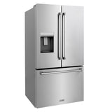 ZLINE 36 in. 28.9 cu. ft. Standard-Depth French Door External Water Dispenser Refrigerator with Dual Ice Maker in Fingerprint-Resistant Stainless Steel (RSM-W-36)