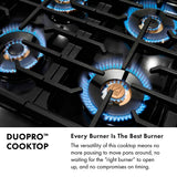 ZLINE Autograph Edition 48 in. 6.7 cu. ft. Paramount Dual Fuel Range with 8 Burner DuoPro™ Cooktop and Dual Ovens in Stainless Steel with Polished Nickel Helix Handles and Accents (PSDRZ-48-KPN)
