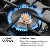 ZLINE Autograph Edition 48 in. 6.7 cu. ft. Paramount Dual Fuel Range with 8 Burner DuoPro™ Cooktop and Dual Ovens in Stainless Steel with Polished Nickel Helix Handles and Accents (PSDRZ-48-KPN)