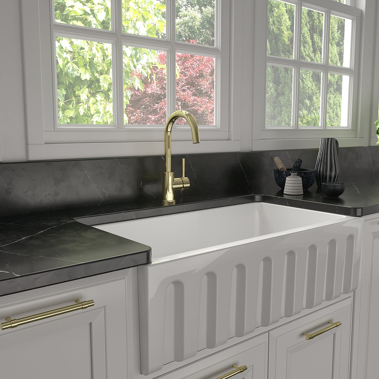 ZLINE Renoir Kitchen Faucet in Polished Gold (REN-KF-PG)